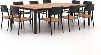 Bellagio la vita attrattiva Bellagio Cino/Linosa 240x160cm dining tuinset 11-delig stapelbaar
