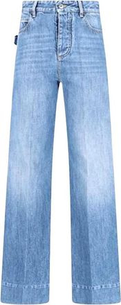 Bottega Veneta Wide Leg Jeans - Dames - Jeans - Blauw - Maat: 2XS Katoen