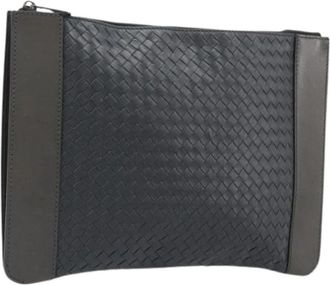 Bottega Veneta Pre-owned Clutch Bag - Dames - Vintage Clutch - Zwart - ONE Size - Leer - Vintage