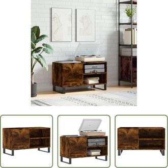 vidaXL vidaXL Mobile per giradischi - Mobile Porta Dischi Rovere Fumo 85x38x48 cm Legno Multistrato