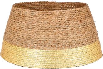 MiCa Decorations Falda de &aacute;rbol de navidad oro h26xb50xl50cm