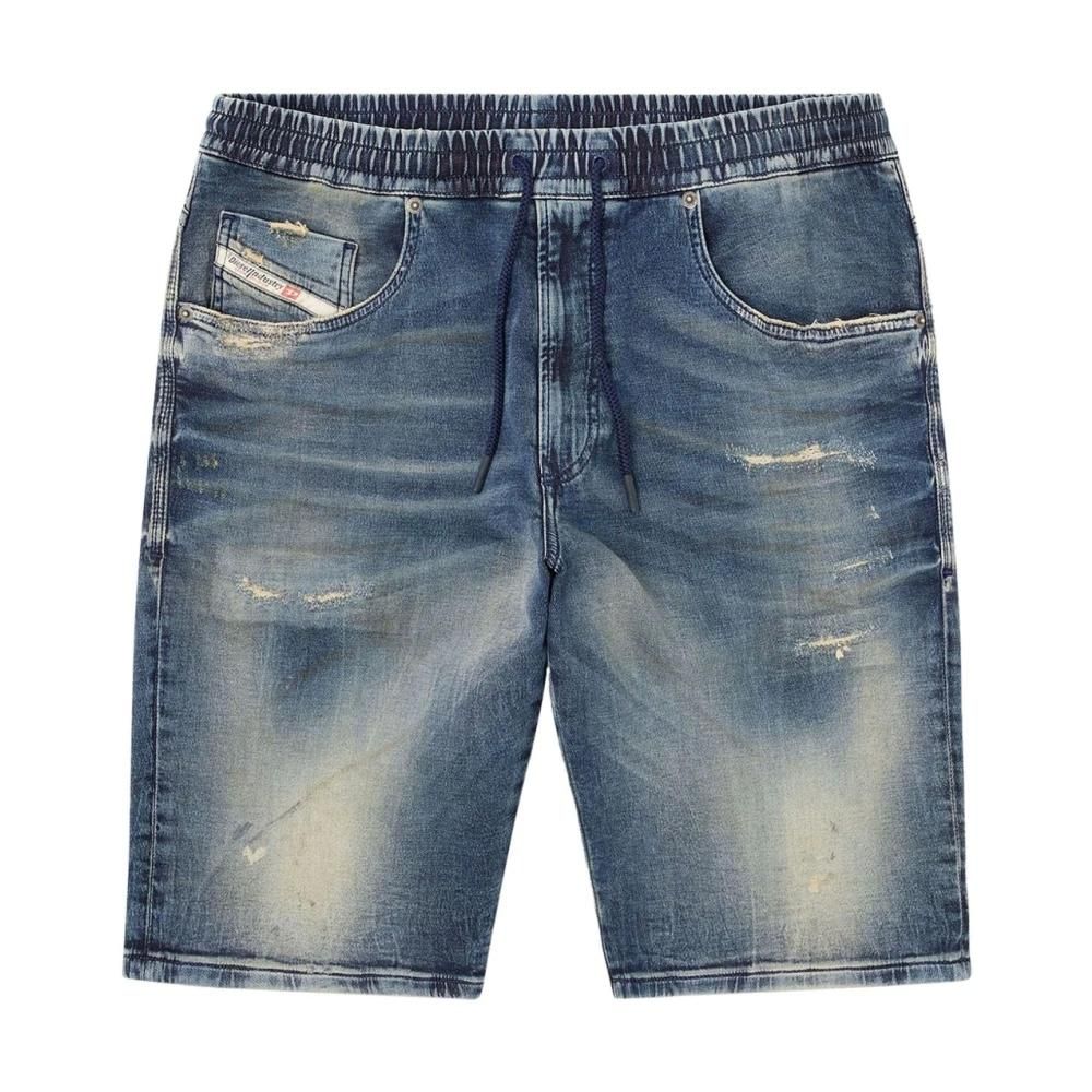 Diesel logo-appliqué denim shorts - men - Cotton - 27 - Blue