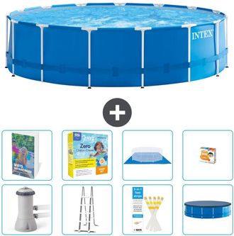 Intex Piscina Con Estructura Redonda - 457x122 Cm - 9-piezas S529