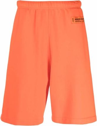 Heron Preston Katoenen Logo Sweat Shorts Oranje - Heren - Korte Broeken - Oranje - M - Katoen - Korte Broeken