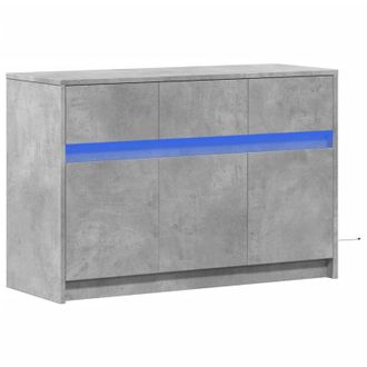 vidaXL Vidaxl - Mueble De Tv Led Madera Ingenier&iacute;a Gris Hormig&oacute;n 91x34x61 Cm