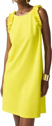 Joseph Ribkoff Sleeveless Casual Shift Dress In Yellow