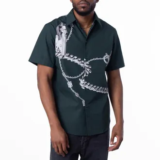 Burberry Knight Hardware Cotton Shirt, Size XX-Large