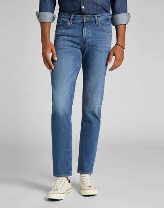 Lee Straight-Jeans LEE Lee Jeans Straight Leg Daren, Herren, Gr. 31, L&auml;nge 30, blau (blau denim), Obermaterial: 90% Baumwolle CO(Bio). 8% Elastomultiester