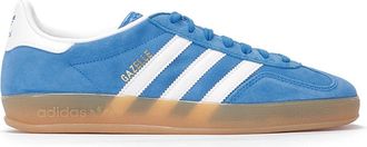 adidas Blauwe Gazelle Su&egrave;de Sneakers met Gouden Logo - Heren - Sneakers - Blauw - 41 1/3 EU - Su&egrave;de - Schoenen