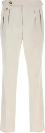 Brunello Cucinelli Dyed Trousers - male - Brunello Cucinelli - Slim-fit Trousers - White - XL - Trousers