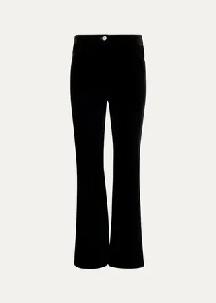 Akris Cali Stretch Velvet Bootcut Pants