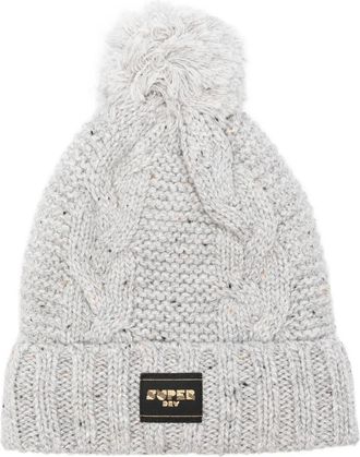 Superdry cable-knit beanie hat - women - Wool/Polyester - One Size - Grey