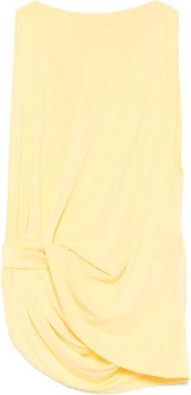 Jacquemus Tops, Dames, Geel, M, Zonsondergang Gele Twist Detail Top