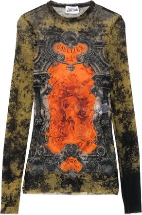 Jean Paul Gaultier Logo-Print Top - Womens - Polyamide