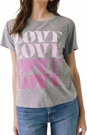 Chaser Love Short Sleeve Tee In Grey