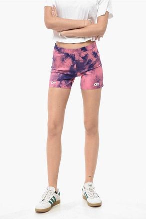 Off-white ATHLEISURE Tie-Dye Stretch Shorts size L