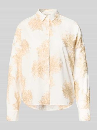 0039 Italy 0039 Italy Regular Fit Bluse mit Stitchings Modell LUCY in Weiss, Gr&ouml;&szlig;e XXL