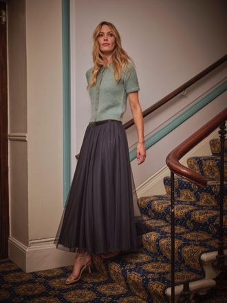 Fat Face FatFace Violet Dark Navy Prom Tulle Skirt