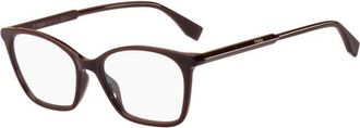 Fendi Authentieke LHF-brillen met eersteklas service - Dames - Brillen - Rood - 53 MM - Accessoires