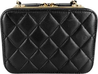 Chanel Pre-owned Matelasse Schoudertas - Dames - Vintage Mini Tas - Zwart - ONE Size - Leer - Vintage