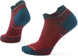 Smartwool Womens Run Zero Cushion Low Ankle Socks Red S