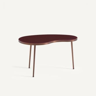 AM.PM Salontafel in organisch ontwerp, van staal en gehard glazen blad, GALO