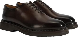 Desa Man Casual Lace-Ups - Leather Upper, Lace-Up, Breathable, Flat Heel | Brown - 45