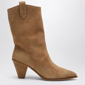 Aquazzura Boogie camel-coloured Texan boots