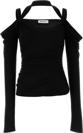 The Attico Black Halter Neck Top