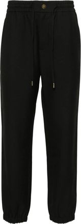 Versace Jeans Couture V-Emblem tapered trousers - men - Polyester/Cotton/Viscose - 44 - Black