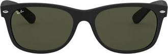 Ray-Ban New Wayfarer Classic Zonnebril - Heren - Zonnebrillen - Zwart - 52 MM - Nylon - Accessoires