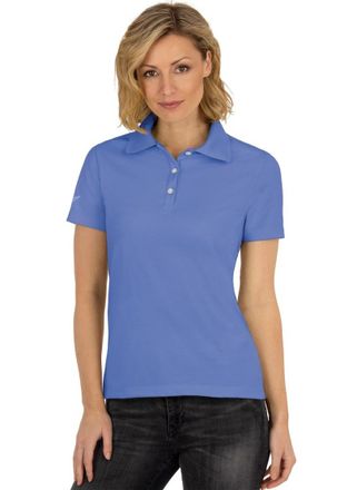 Trigema Poloshirt TRIGEMA TRIGEMA Poloshirt aus Baumwolle, Damen, Gr. 3XL, lila (lavendel), 100% Baumwolle, Basic, Shirts Poloshirt