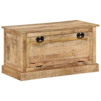 vidaXL Banco Zapatero Madera De Mango Maciza 85x40x45 Cm Vidaxl