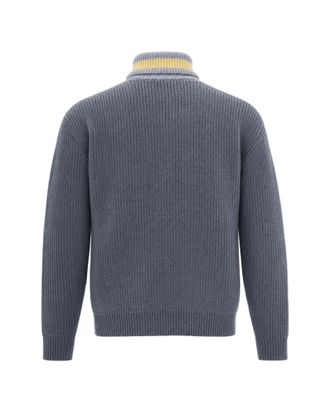 Dr&ocirc;le de Monsieur Cable-Knit Wool-Cashmere Sweater - Gray