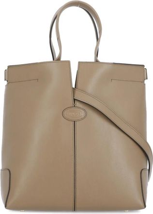 Tod's Bruine Leren Dames Tas met Handvatten - Dames - Shoppers - Bruin - ONE Size - Tassen