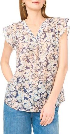 Vince Camuto Flutter Sleeve Top in Classic Navy at Nordstrom Rack, Size X-Large