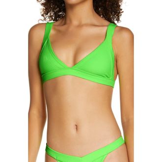 Frankies Bikinis Georgia Bikini Top in Green Glow at Nordstrom Rack, Size Small