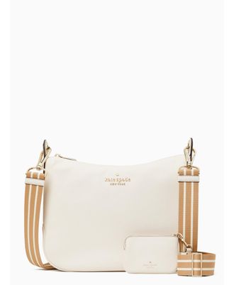 Kate Spade New York Womens Rosie Pebbled Leather Large Crossbody - Off-White - One Size