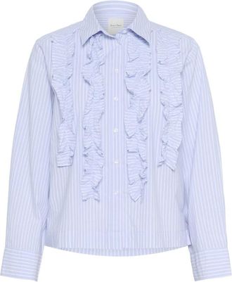Part Two Pranvera Shirt - Dames - Overhemden - Blauw - L - Katoen - Overhemden