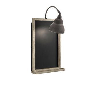 Loops Wall Light Chalk Board & Chalk Holder Goose Neck Weathered Zinc LED E27 60W