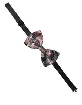 Dolce & Gabbana Silk Marble Bow Tie - Multicolor