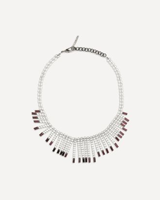 Alessandra Rich Crystal fringe Necklace Female UNI