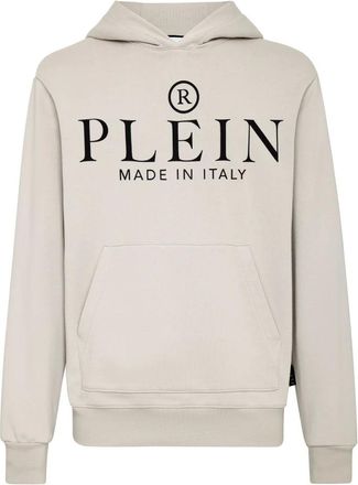 Philipp Plein Heren, Sweatshirts & Hoodies, Beige, Maat: M Katoen