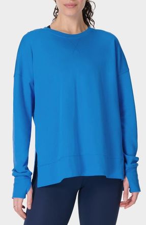 Sweaty Betty After Class Sweatshirt in Tidal Blue at Nordstrom, Size X-Small