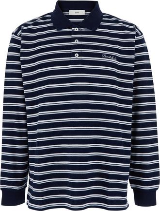 Dunst Unisex Multi Stripe Collared T-shirt