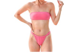 Dippin' Daisy's Swimwear Bisou Bikini Bottom In Candy Pink Sparkle