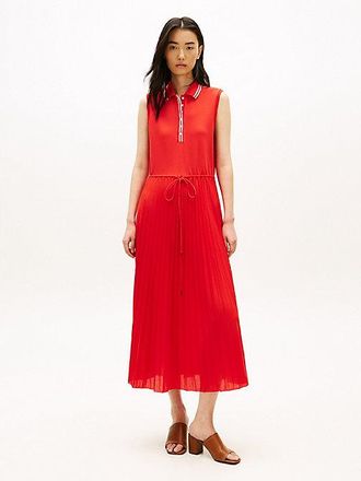 Tommy Hilfiger 1985 Pleated Sleeveless Midi Polo Dress