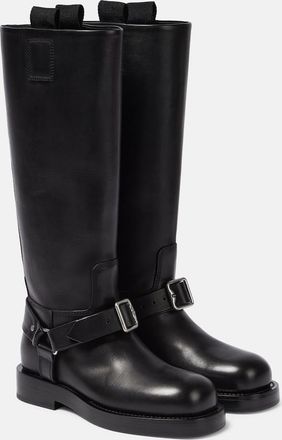 Burberry Saddle leather knee-high boots