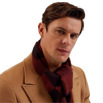 Ted Baker Geruite Acryl Franje Sjaal (Ossenbloed)