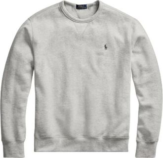 Polo Ralph Lauren Fleece Sweatshirt met V-inzetstuk en Geborduurde Polo Player - Heren - Sweatshirts - Grijs - XL - Katoen - Hoodies & sweatvesten